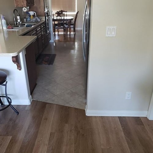 New kitchen flooring installation in Yucaipa, CA from Stafford's Discount Carpets