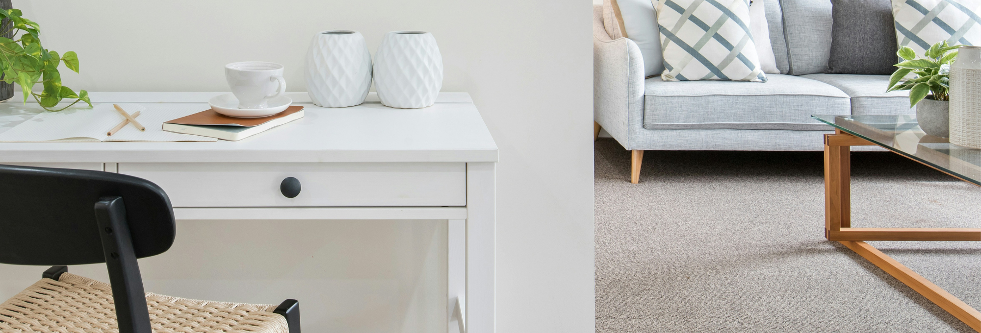 Quality carpet flooring in an open and bright living area