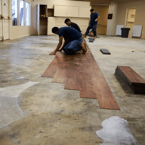 Our professional team at Stafford's Discount Carpets installing flooring in Loma Linda, CA