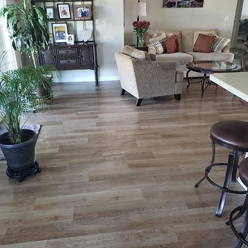 Wood look flooring installation in Highland, CA from Stafford's Discount Carpets